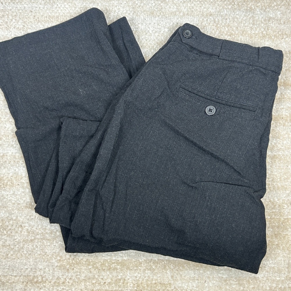 Gap Women 90s Minimalist Quiet Luxury Pinstripe Dress Pants Black 6A